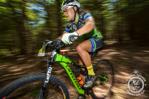 Crystal Anthony (Riverside Racing) blasts through the trees at the NoTubes Trans-Sylvania Epic. Photos by Trans-Sylvania Epic Media Team