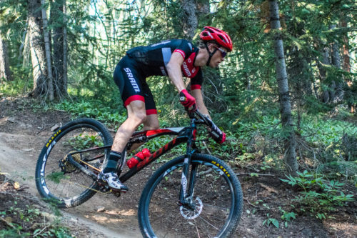 After catching a late flight from his sixth-place finish at the Windham Pro XCT, Russell Finsterwald rode away from the pack early, but made a wrong turn with his teammate Todd Wells that landed them in 2nd and 3rd behind Vincent Arnaud.  
