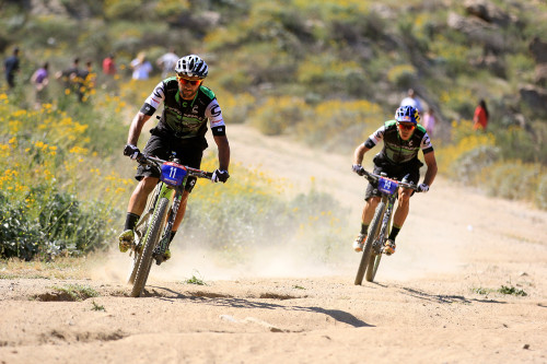 Cannondale duo Marco Fontana and Manuel Fumic chased the leaders most of the day - Photo RideBiker Alliance