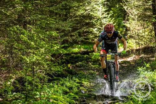 Cody Kaiser (Colt Training Systems) splashes through a wet section of trail at the NoTubes Trans-Sylvania Epic.Photos by Trans-Sylvania Epic Media Team