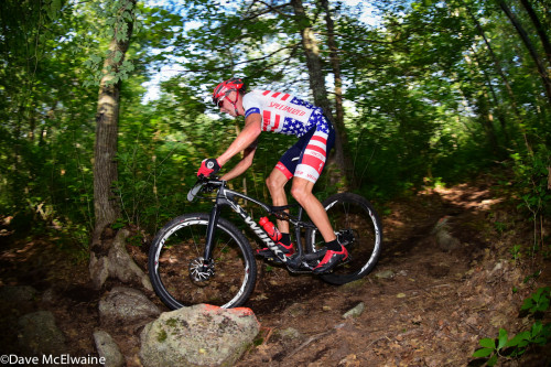 XC National Champion Todd Wells glides through the rocks at Boston Rebellion - Photo by Dave McElwaine