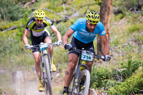 Alban Lakata and Jeremiah Bishop wind through a ribbon of the Colorado Trail. Photo by - Liam Doran