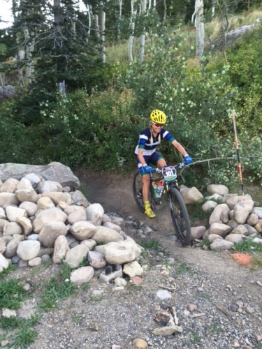 Kelly Boniface sits in 2nd exiting the Deer Valley climb. Photo by: Shannon Boffeli