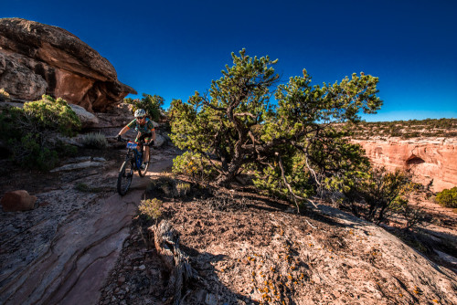 Pepper Harlton descends toward another stage win. Photo by : Raven Eye Photography