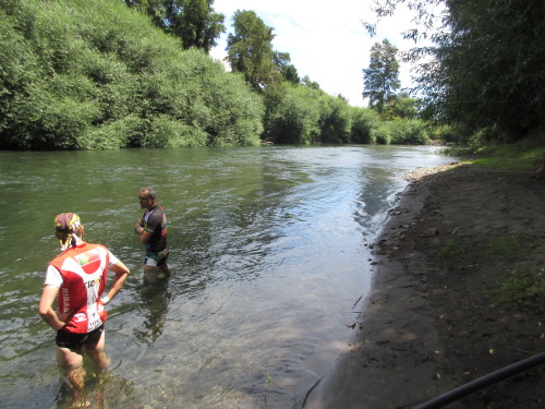 Chile seemed to have an endless number of crystal clear rivers that were ideal of post-race soaks. Photo by: Shannon Boffeli