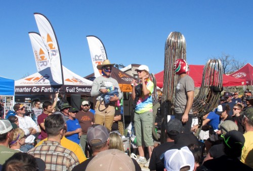 Prerace announcements with Epic Rides director Todd Sadow (in red Luchador mask) pumping up the crowd. Photo by: Shannon Boffeli