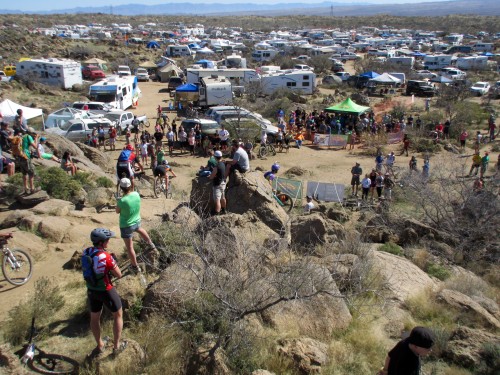 Sometimes described as "Burning Man for Bikers" 24 Hours in the Old Pueblo brings riders from all across North America. Over 4,500 people were estimated to be in 24 Hour Town this weekend. Photo by: Shannon Boffeli