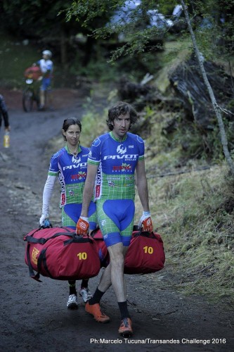 Even dropping off your bags takes teamwork. Photo by: Marcelo Tucuana/TransAndes Challenge 2016
