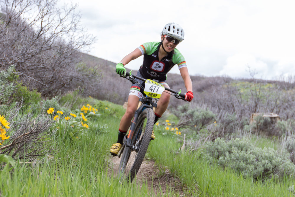 Rachel Anders took the lead on the last lap at Saturday's race. Photo by: Angie Harker/Selective Vision