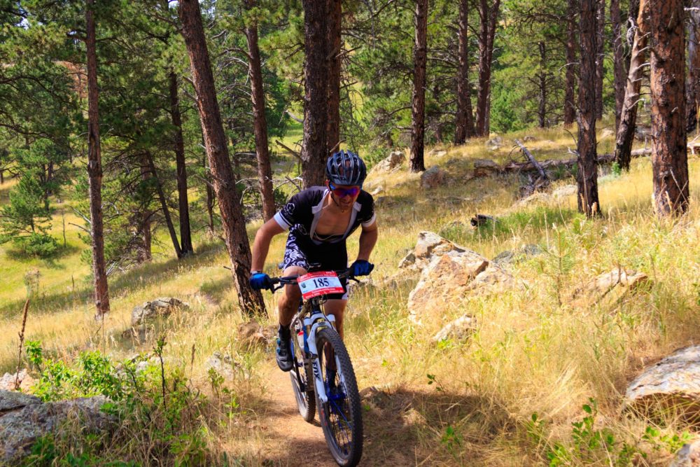 Trevor Rockwell cranks his way through to a SS win.  Photo by John Bush