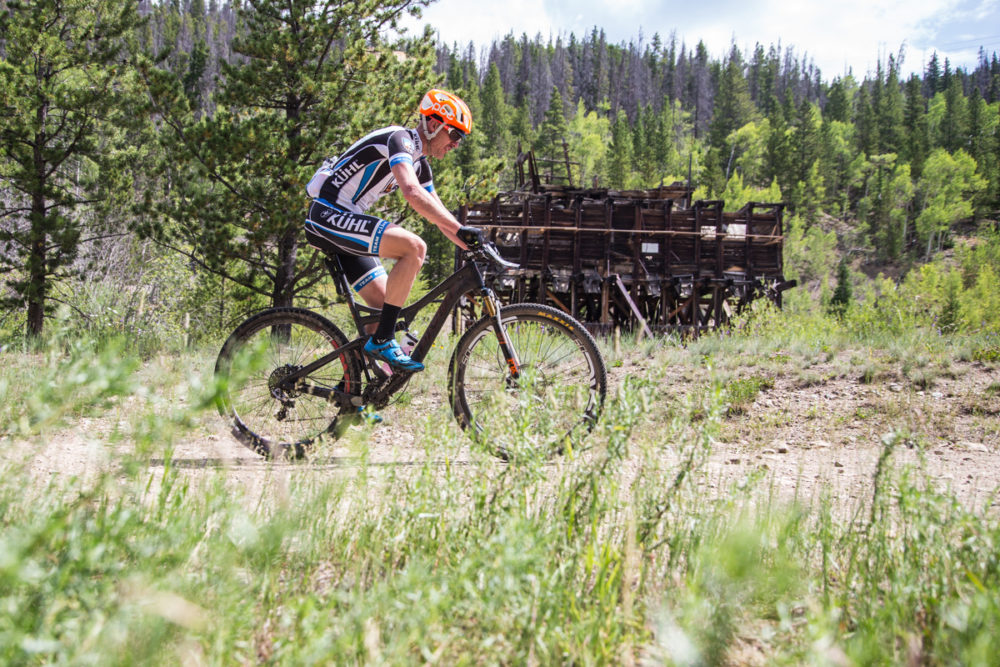 Drew Free (KUHL-Pivot Cycles) moved up overall on stage two into eighth place after riding to a ninth place finish. Photo by Liam Dorian