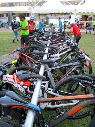 Bike racks are full prior to stage 1. 